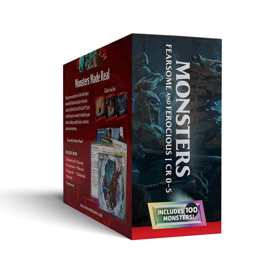 Dungeons & Dragons Reference Cards: Monsters (Fearsome and Ferocious) | Odin's Place