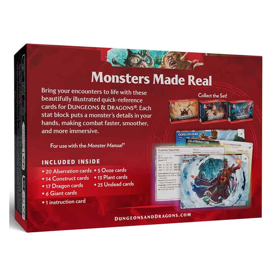 Dungeons & Dragons Reference Cards: Monsters (Fearsome and Ferocious) | Odin's Place