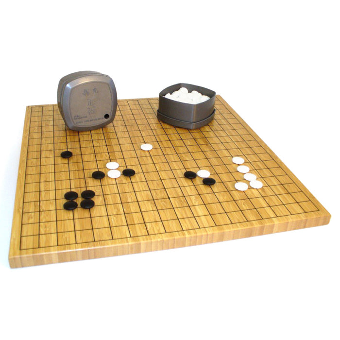 Go Board Solid Wood with Black and White Glass Stones | Odin's Place