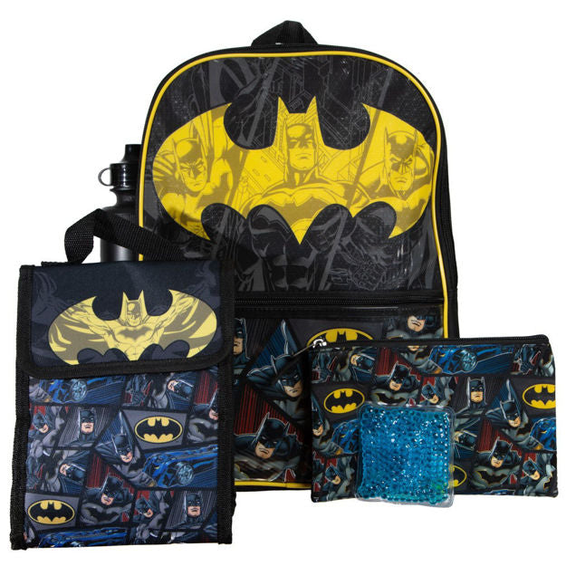 Bioworld Dc Comics Batman 5 PC Backpack Set | Odin's Place