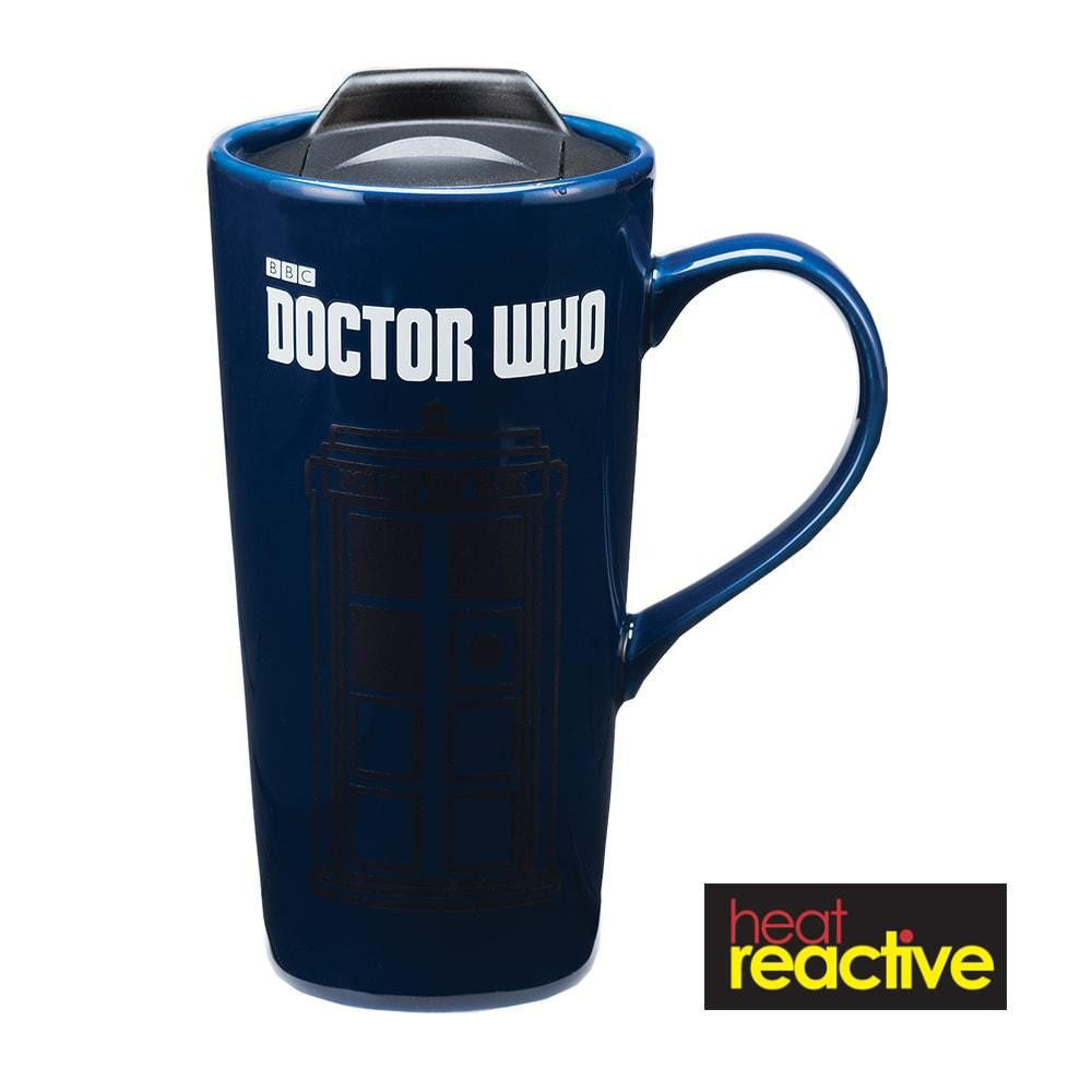 Bioworld Doctor Who Tardis Heat Reactive 20 oz. Ceramic Travel Mug | Odin's Place