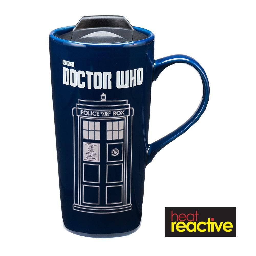 Bioworld Doctor Who Tardis Heat Reactive 20 oz. Ceramic Travel Mug | Odin's Place