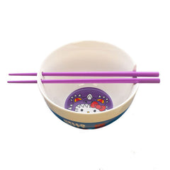Hello Kitty Kaiju Ceramic Ramen Bowl with Chopsticks | Odin's Place