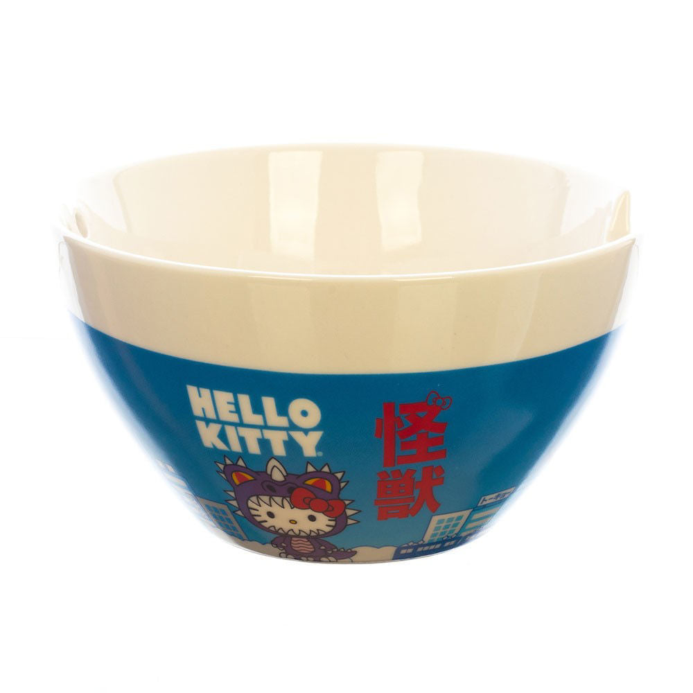 Hello Kitty Kaiju Ceramic Ramen Bowl with Chopsticks | Odin's Place