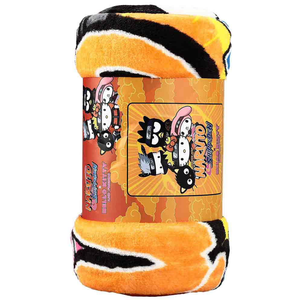 Naruto x Hello Kitty Fleece Throw | Odin's Place