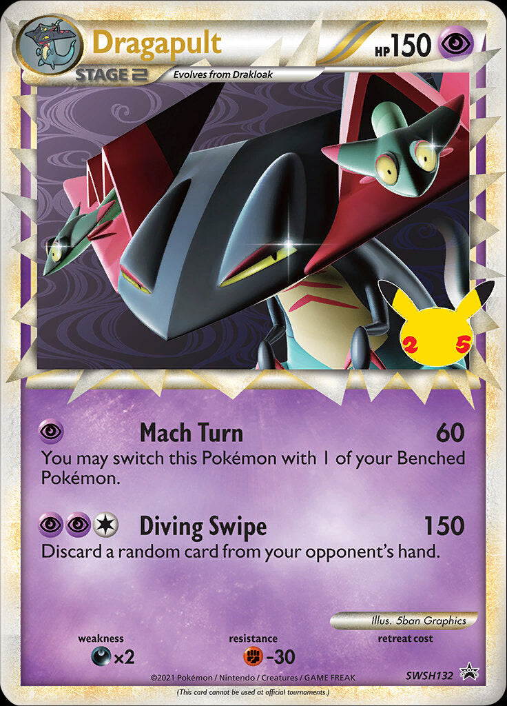 Dragapult (SWSH132) (Celebrations) [Sword & Shield: Black Star Promos] | Odin's Place