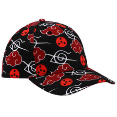 Bioworld Naruto Akatsuki Cloud & Anti-leaf Village Sublimated Curved Bill Snapback | Odin's Place