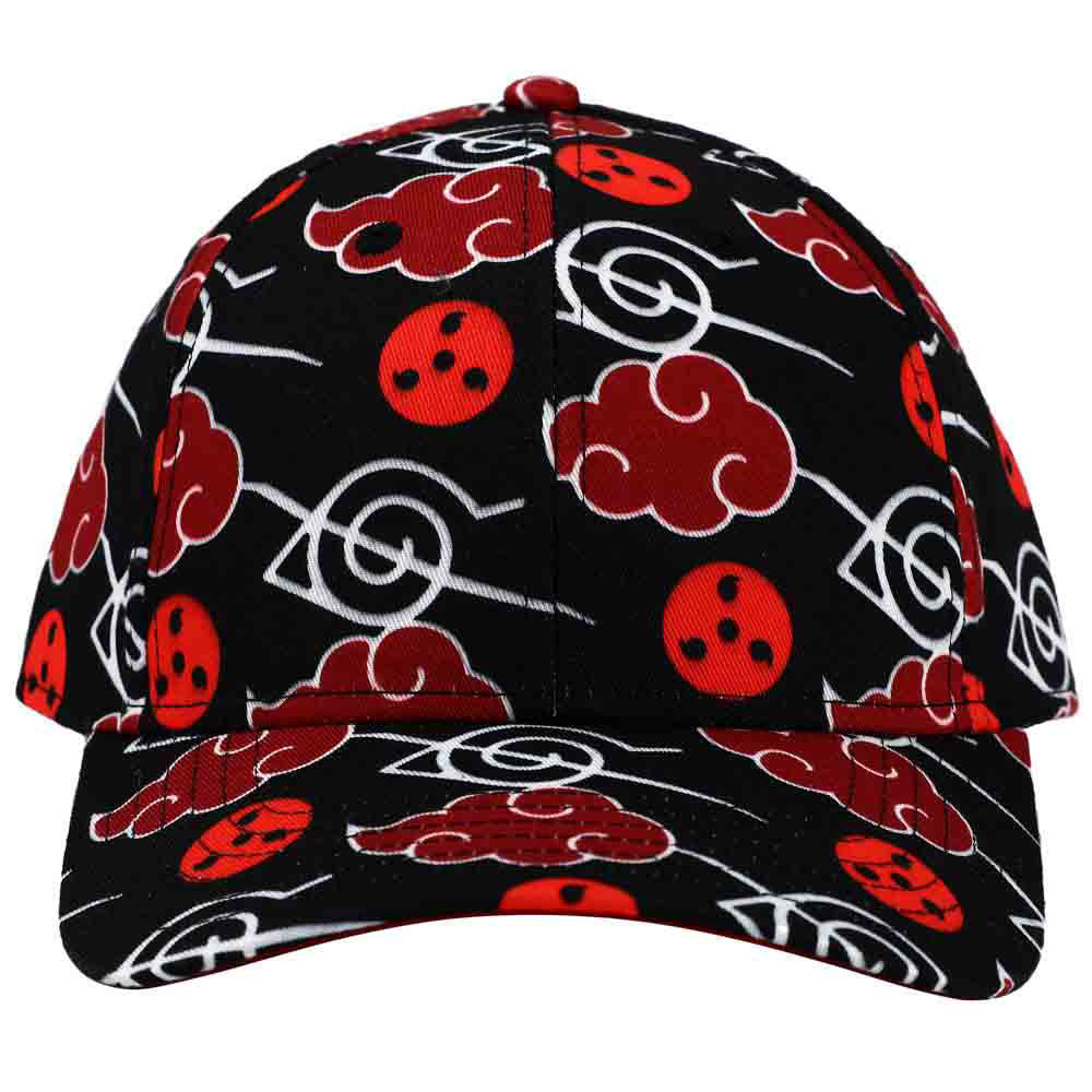 Bioworld Naruto Akatsuki Cloud & Anti-leaf Village Sublimated Curved Bill Snapback | Odin's Place