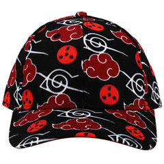 Bioworld Naruto Akatsuki Cloud & Anti-leaf Village Sublimated Curved Bill Snapback | Odin's Place