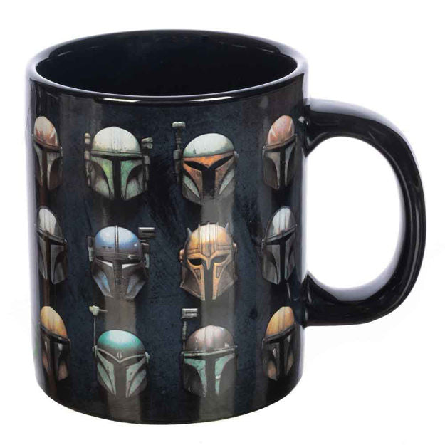 Bioworld Star Wars The Mandalorian Helmets 16 oz. Ceramic Mug | Odin's Place