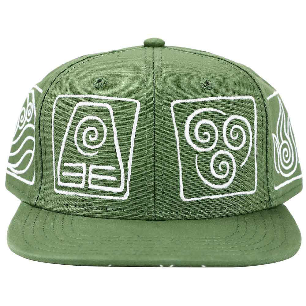 Bioworld Avatar The Last Airbender Elemental Symbols Flat Bill Snapback | Odin's Place