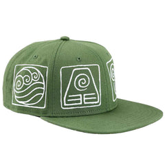 Bioworld Avatar The Last Airbender Elemental Symbols Flat Bill Snapback | Odin's Place