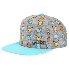 Bioworld Pokemon Youth Microfiber AOP Curved Bill Snapback Cap | Odin's Place