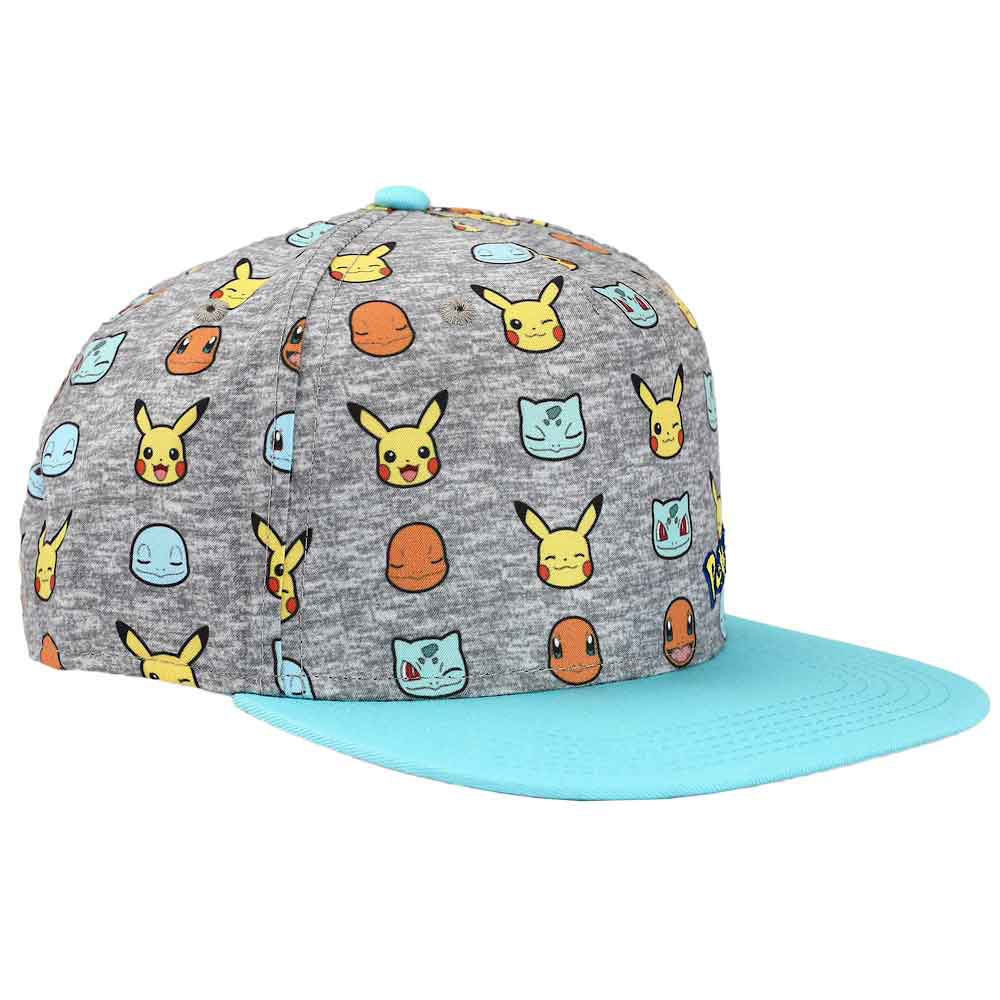 Bioworld Pokemon Youth Microfiber AOP Curved Bill Snapback Cap | Odin's Place