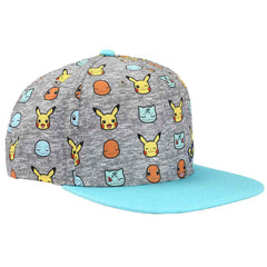Bioworld Pokemon Youth Microfiber AOP Curved Bill Snapback Cap | Odin's Place