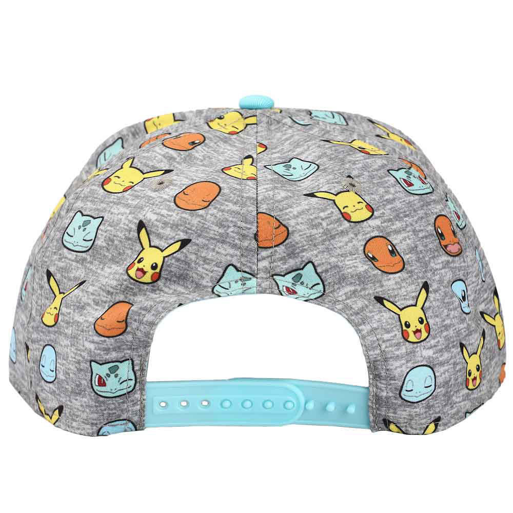 Bioworld Pokemon Youth Microfiber AOP Curved Bill Snapback Cap | Odin's Place