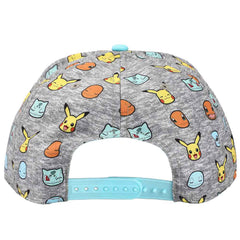 Bioworld Pokemon Youth Microfiber AOP Curved Bill Snapback Cap | Odin's Place