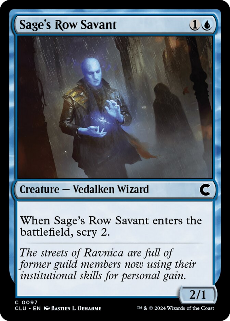 Sage's Row Savant [Ravnica: Clue Edition] | Odin's Place