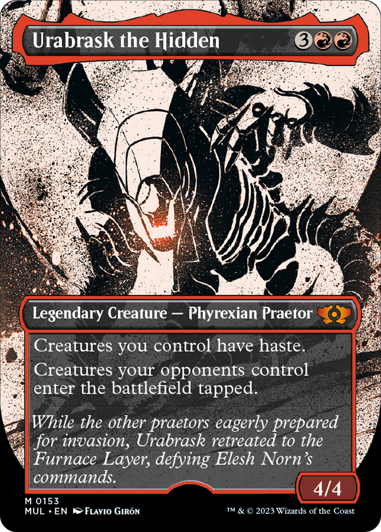 Urabrask the Hidden (Halo Foil) [Multiverse Legends] | Odin's Place