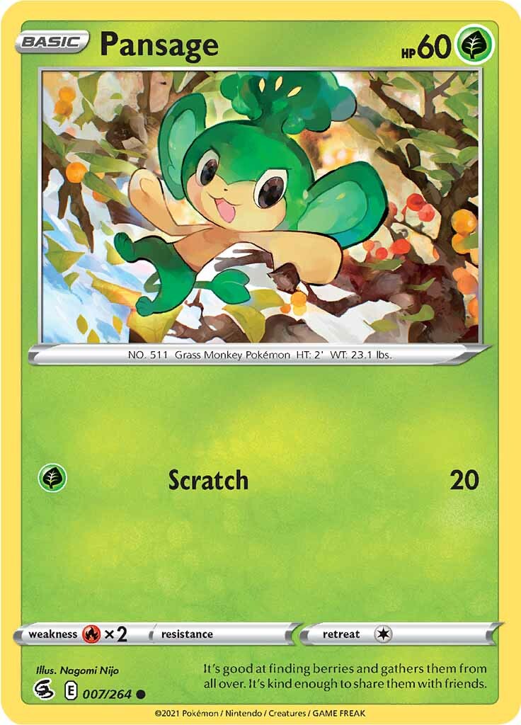 Pansage (007/264) [Sword & Shield: Fusion Strike] | Odin's Place