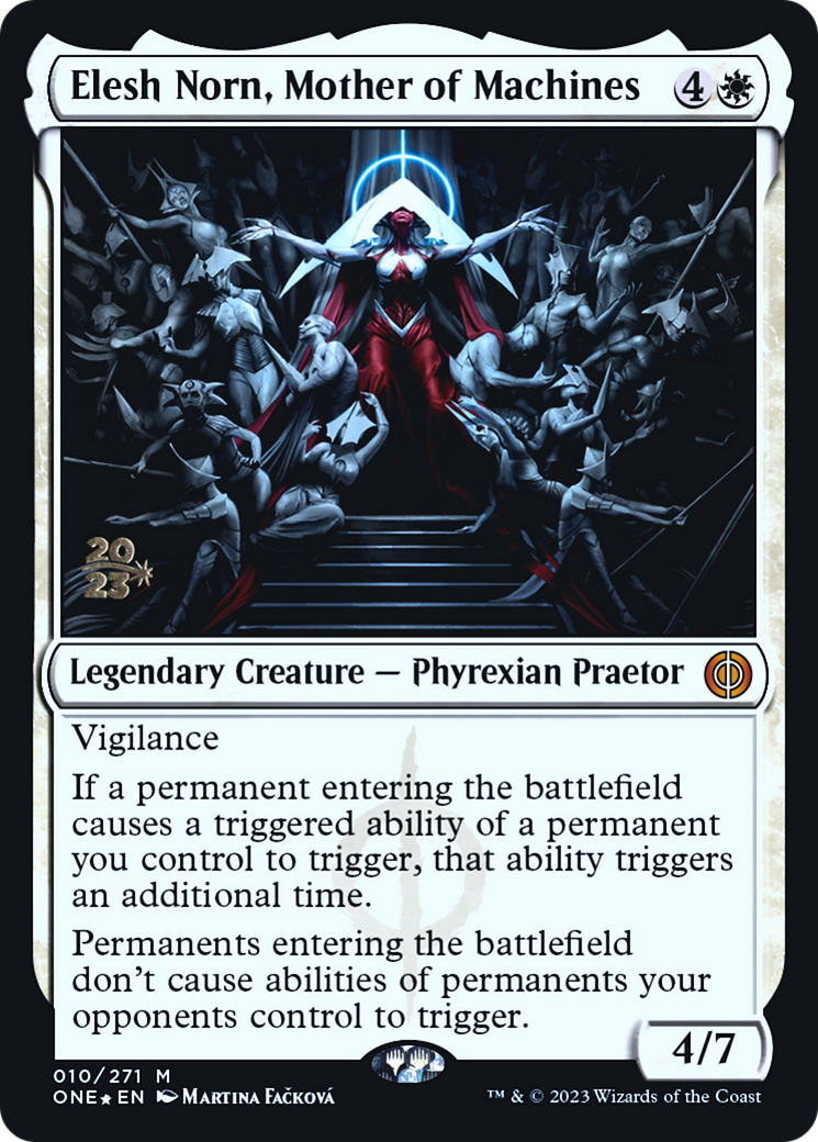 Elesh Norn, Mother of Machines [Phyrexia: All Will Be One Prerelease Promos] | Odin's Place