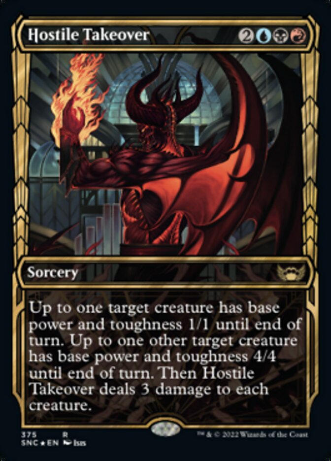 Hostile Takeover (Showcase Golden Age Gilded Foil) [Streets of New Capenna] | Odin's Place