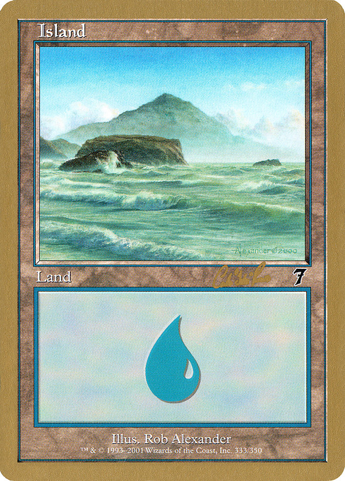 Island (cr333) (Carlos Romao) [World Championship Decks 2002] | Odin's Place