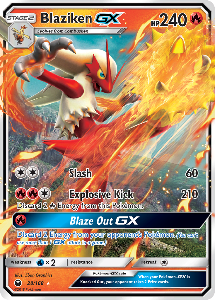 Blaziken GX (28/168) [Sun & Moon: Celestial Storm] | Odin's Place
