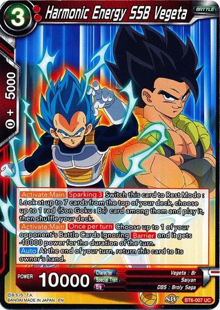 Harmonic Energy SSB Vegeta (BT6-007) [Destroyer Kings] | Odin's Place