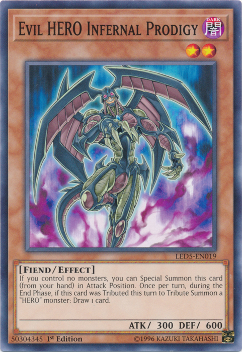 Evil Hero Infernal Prodigy [LED5-EN019] Common | Odin's Place
