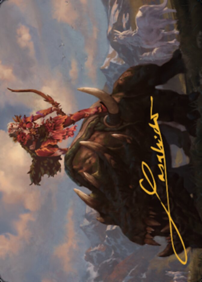 Meria's Outrider Art Card (Gold-Stamped Signature) [Dominaria United Art Series] | Odin's Place