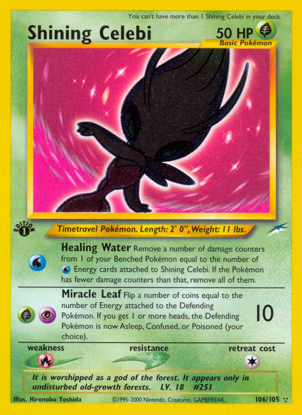 Shining Celebi (106/105) [Neo Destiny 1st Edition] | Odin's Place