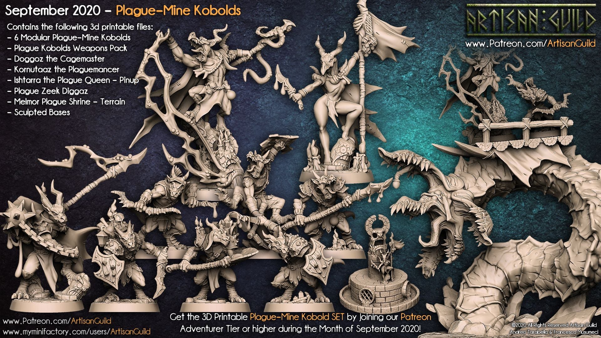 Dragon's Lair Printed Mini: Plague-Mine Kobolds Set | Odin's Place