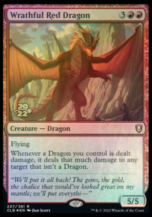 Wrathful Red Dragon [Commander Legends: Battle for Baldur's Gate Prerelease Promos] | Odin's Place