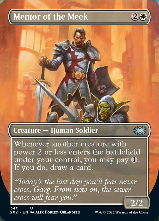 Mentor of the Meek (Borderless Alternate Art) [Double Masters 2022] | Odin's Place