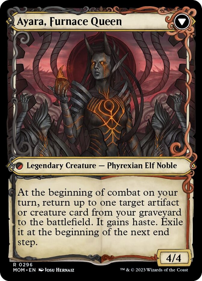Ayara, Widow of the Realm // Ayara, Furnace Queen (Showcase Planar Booster Fun) [March of the Machine] | Odin's Place