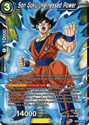 Son Goku, Harnessed Power (BT16-025) [Realm of the Gods] | Odin's Place