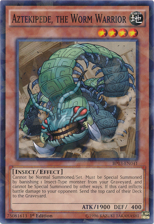 Aztekipede, the Worm Warrior [BP03-EN041] Shatterfoil Rare | Odin's Place