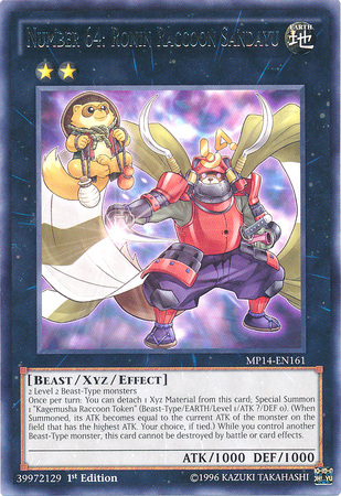 Number 64: Ronin Raccoon Sandayu [MP14-EN161] Rare | Odin's Place