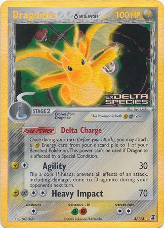 Dragonite (3/113) (Delta Species) (Stamped) [EX: Delta Species] | Odin's Place