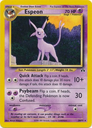Espeon (20/75) [Neo Discovery Unlimited] | Odin's Place