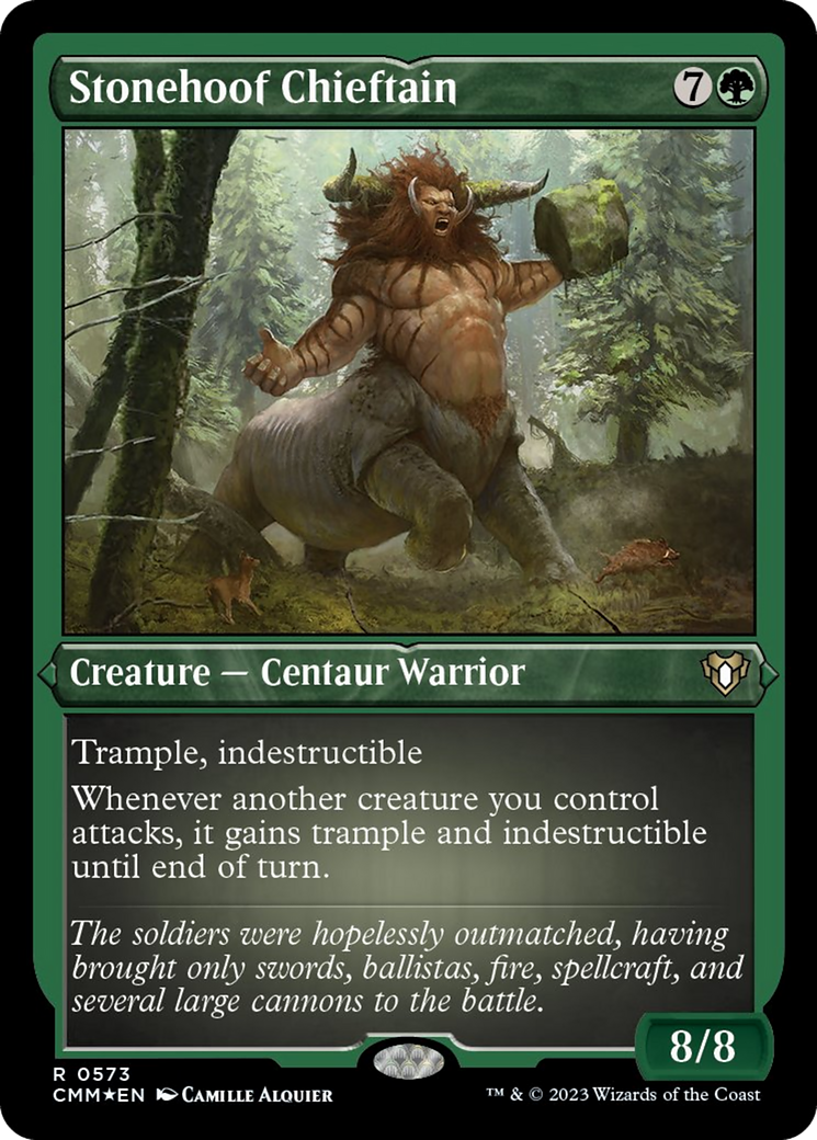 Stonehoof Chieftain (Foil Etched) [Commander Masters] | Odin's Place