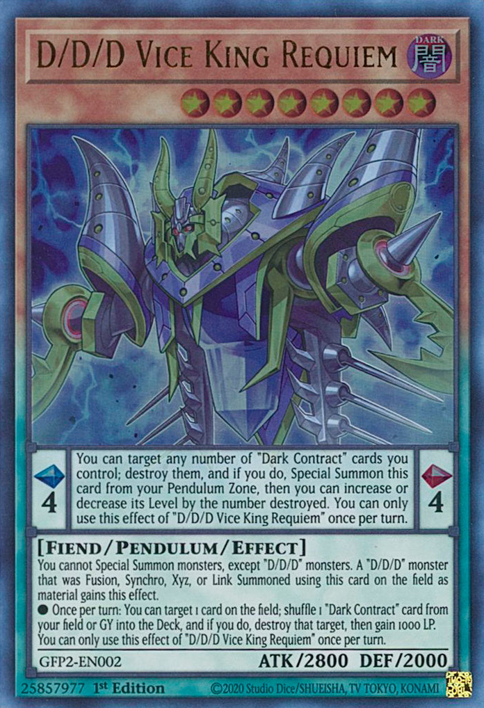 D/D/D Vice King Requiem [GFP2-EN002] Ultra Rare | Odin's Place