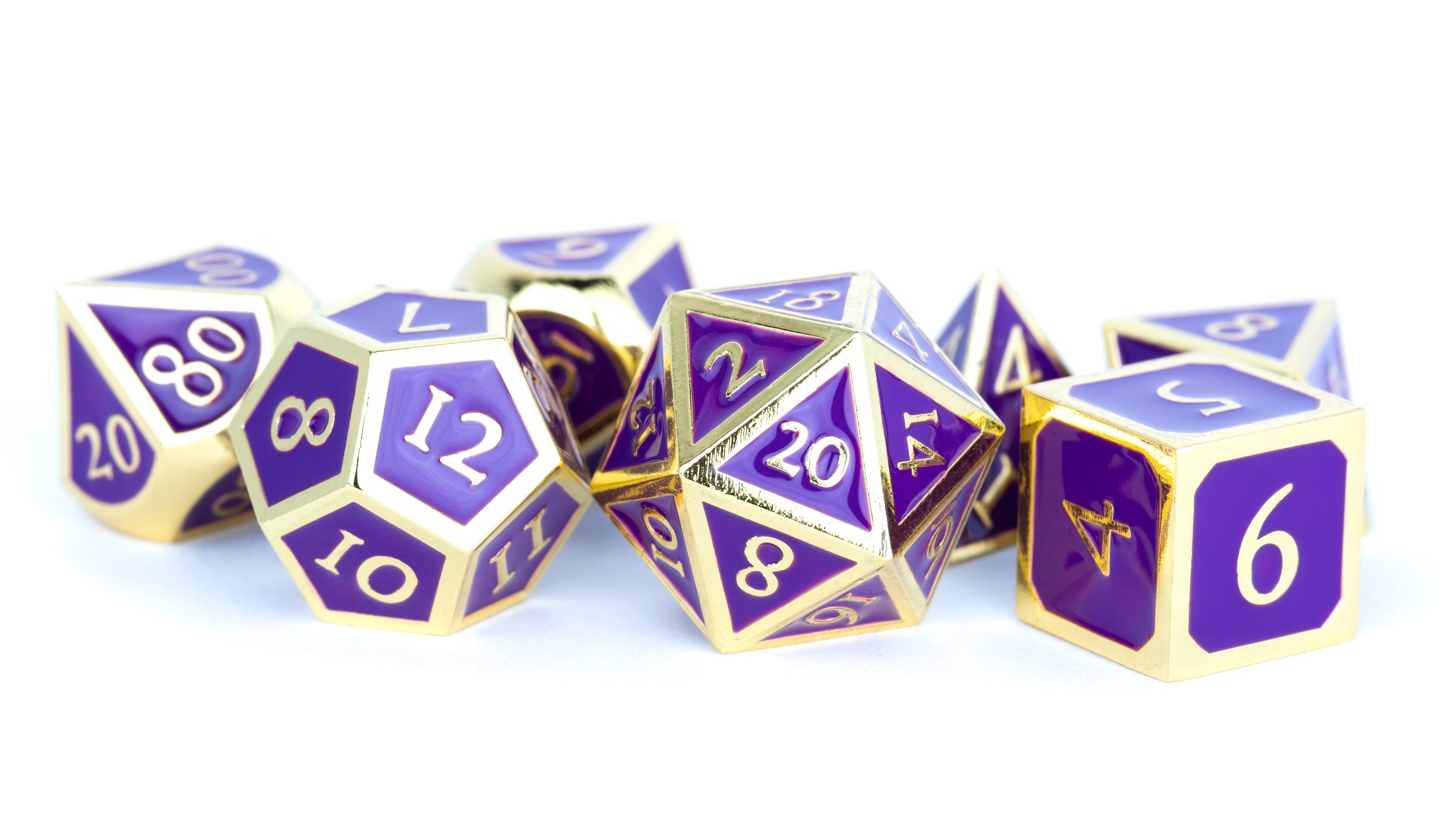 MDG Metal Gold with Purple Poly 7 Set | Odin's Place