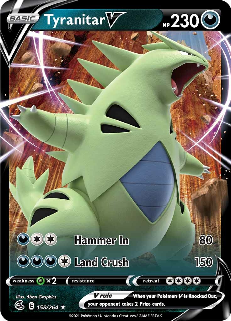 Tyranitar V (158/264) [Sword & Shield: Fusion Strike] | Odin's Place