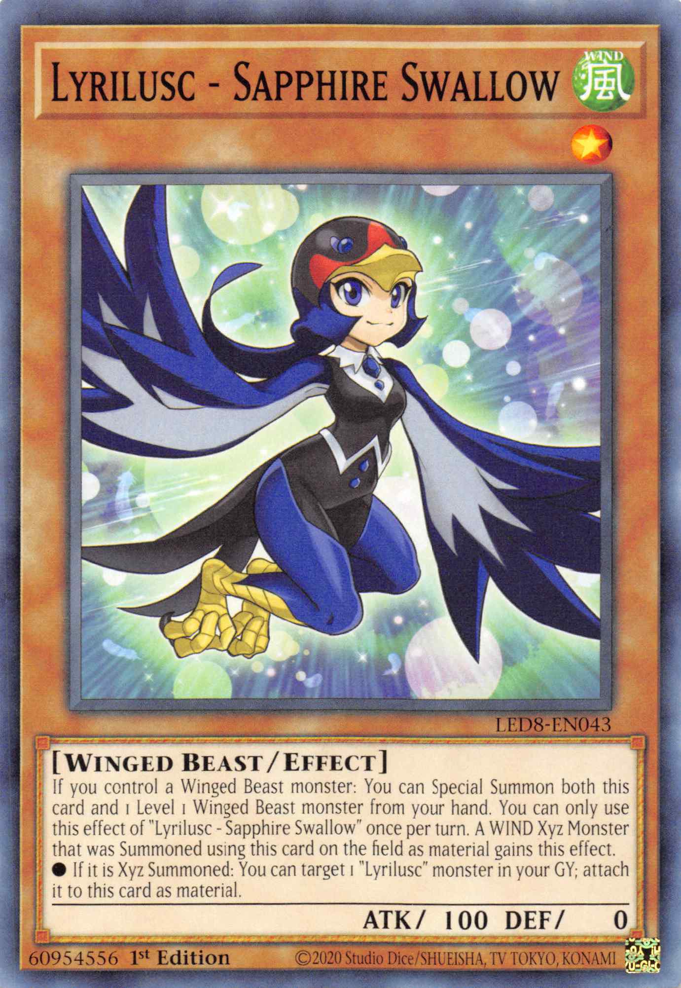 Lyrilusc - Sapphire Swallow [LED8-EN043] Common | Odin's Place