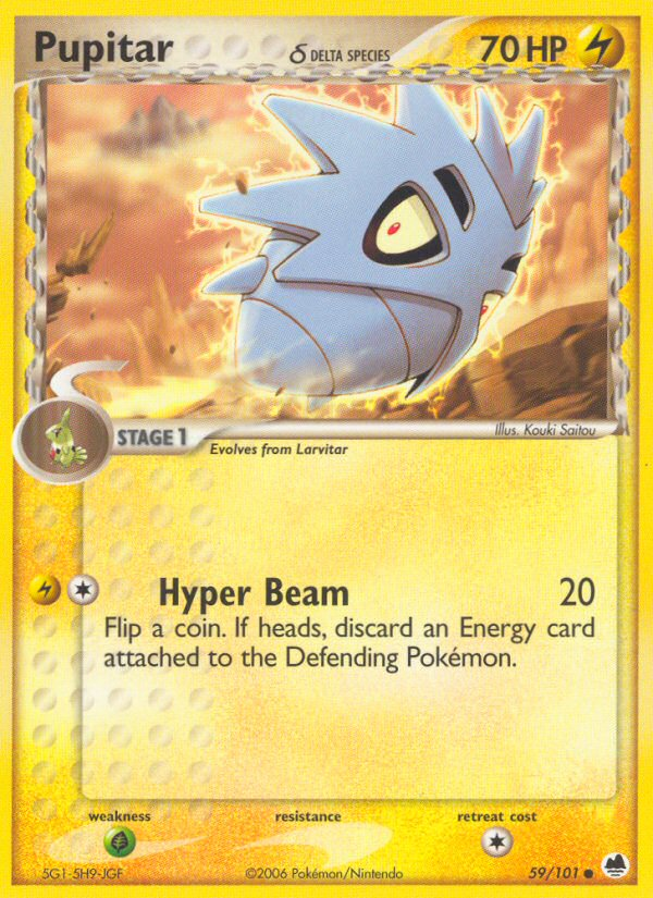 Pupitar (59/101) (Delta Species) [EX: Dragon Frontiers] | Odin's Place