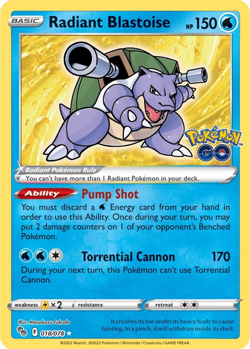 Radiant Blastoise (018/078) [Pokémon GO] | Odin's Place