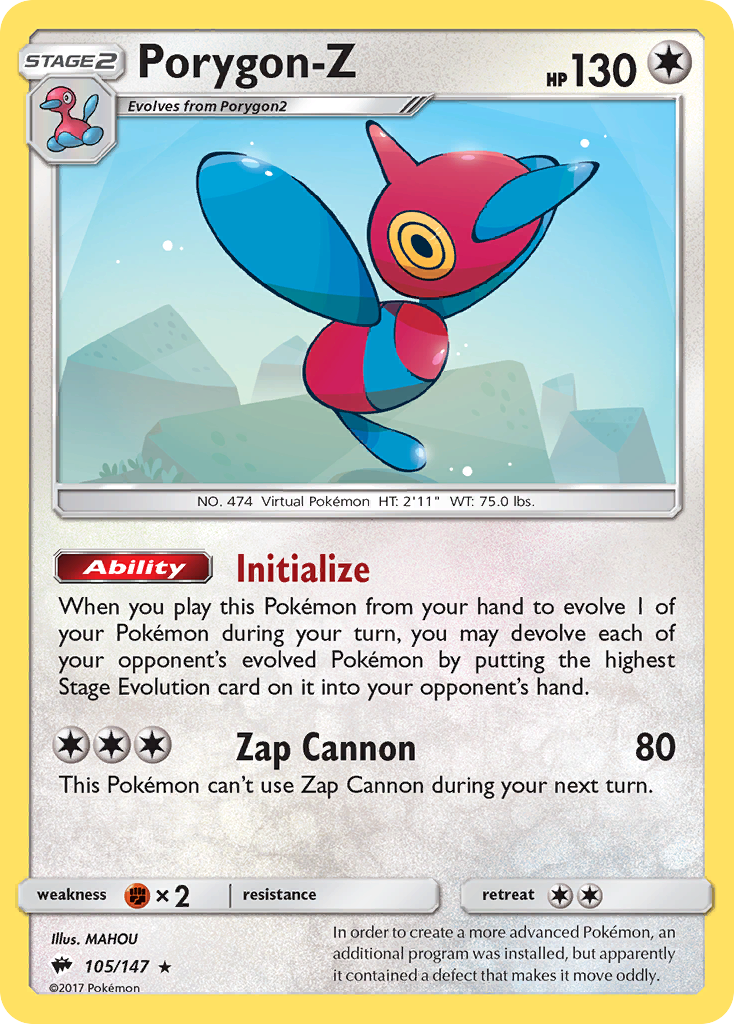 Porygon-Z (105/147) [Sun & Moon: Burning Shadows] | Odin's Place