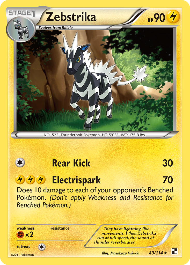Zebstrika (43/114) [Black & White: Base Set] | Odin's Place